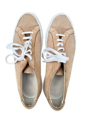 Common Projects Achilles Low Perforated Camel Suede Sneakers